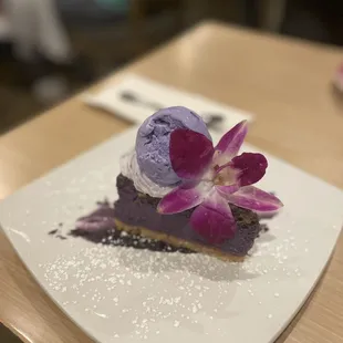 Ube Cheesecake with Ube Ice Cream