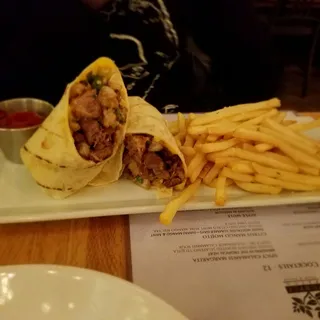 Sisig Burrito with Fries