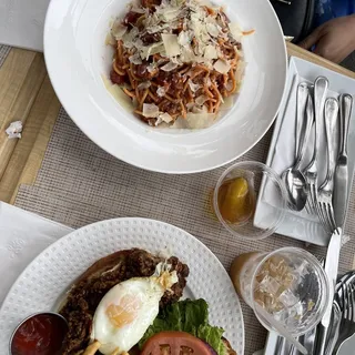 Grilled Hamburger on Brioche Bun