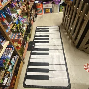 A life size set of piano keys!    Why yes....I did partake.