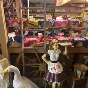 Coca Cola girl and taffy in the background.