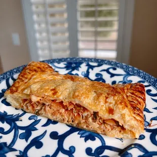 My 2-year-old son loves this BBQ chicken pie. ( it&apos;s half of the pie FYI)