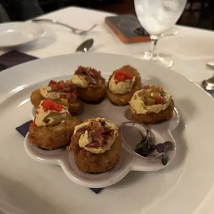 Fried deviled eggs