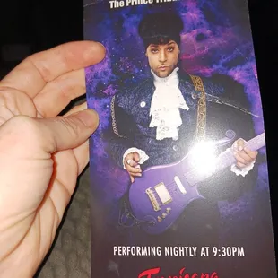 Flyer for the Prince tribute show!