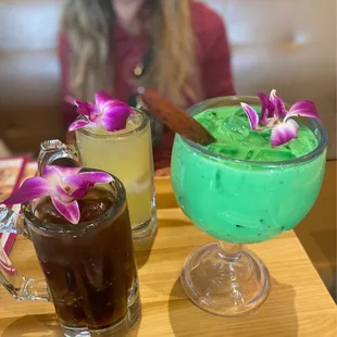 Buko pandan, sago't gulaman, lychee calamansi juice