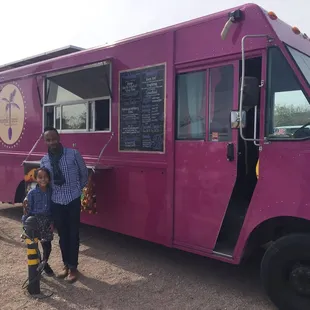 One of the friendly owners and daughter