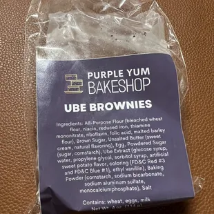 a bag of brownies