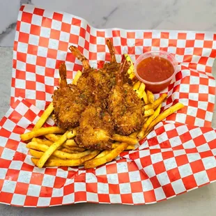 Fried Coconut Shrimp W/ Fries