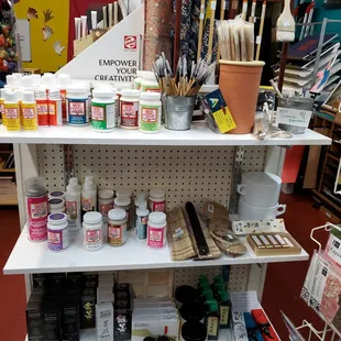 Glaze, brushes and other supplies