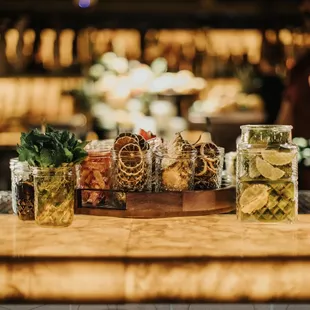 a variety of pickles in jars