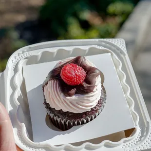 Raspberry cupcake