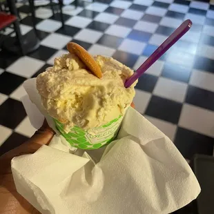 Small cup of gelato