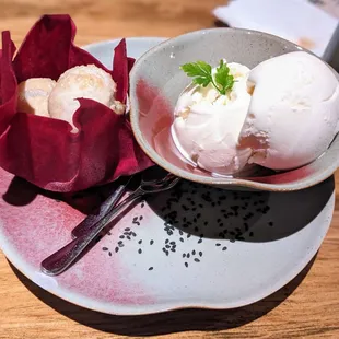 Fried Sticky Rice Ball with Ice-Cream