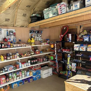 Inside camp store