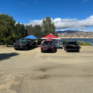 Front view of our huge camp sites . Site 84&amp;83