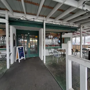 Entrance from covered porch