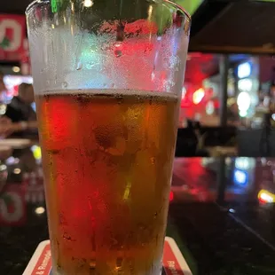 a glass of beer