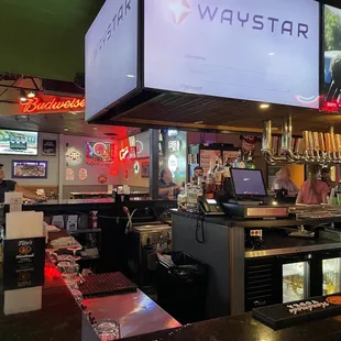 the bar area