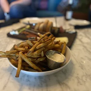 a bowl of french fries