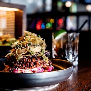 a plate of food on a table