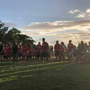 Halau chanting on this Makahiki gathering up here within Pu'uokapolei