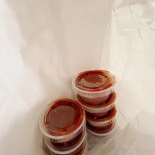 Generous amount of extra marinara sauce!