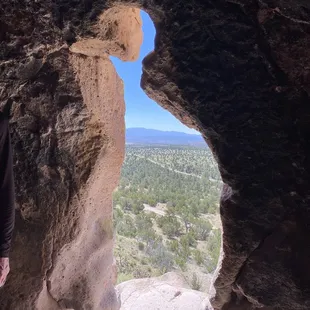From inside a cliff dwelling