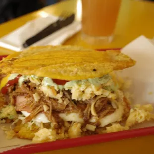 a pulled pork sandwich