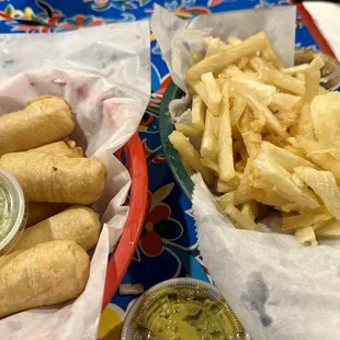 Tequeños and Yuca Fries