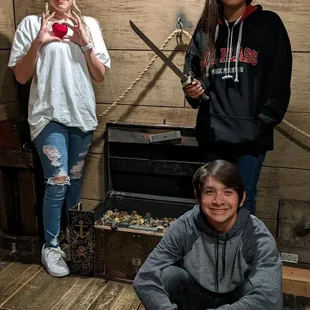 My daughter My Niece and Nephew really did a great job with the clues...