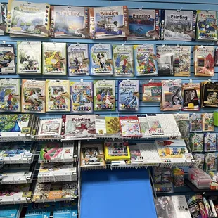 Great selection of paint by numbers.   A perfect summer activity.