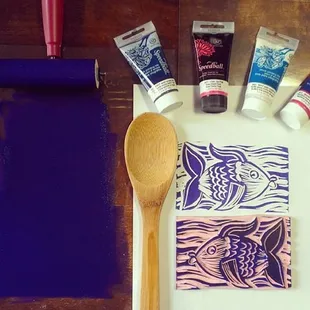 Block Printing Demonstration - Need help to get started, just ask!