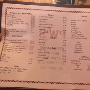 Menu.
