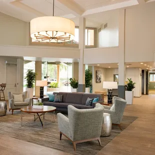 Lobby outside of the PY Kitchen and Bar at the DoubleTree Pruneyard Plaza, Campbell, CA