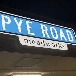 Outdoor sign at night