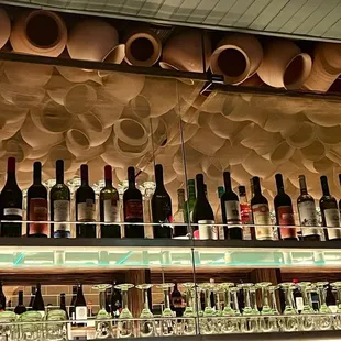 Clay pots lined the ceiling throughout!