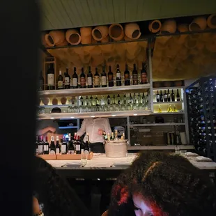 My oldest enjoying a Greek wine.