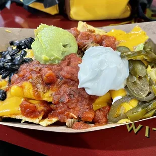 Nachos w/pork and Guacamole