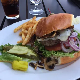 Mushroom Swiss Burger