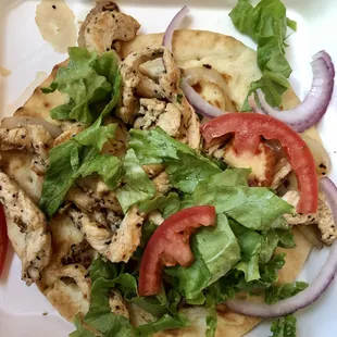 Grilled chicken gyro