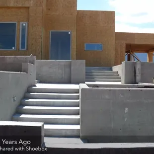 the steps leading up to the building