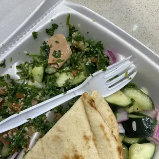 Dirty used bandaid found in my Tabouli Salad