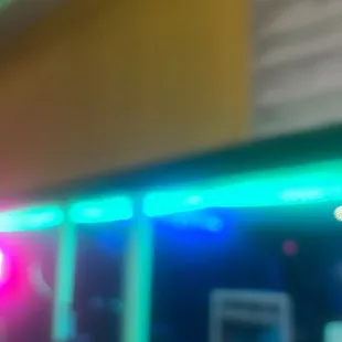 the neon lights of a diner