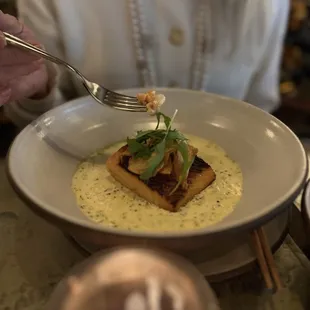 Salmon with beurre blanc sauce