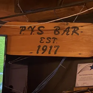 a wooden sign