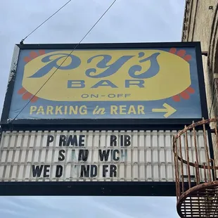 the sign