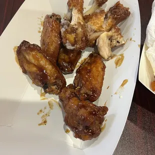 Chicken wings with a raw middle