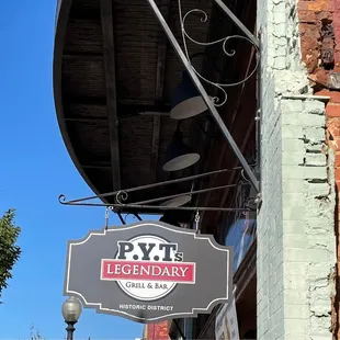 sign for pyts legendary grill and bar