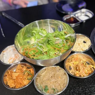 Salad and Sides (more sides available upon request like rice paper, kimchi, soup, plus more)