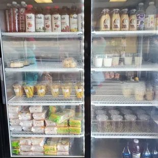 Refrigerator is drinks yogurt and more